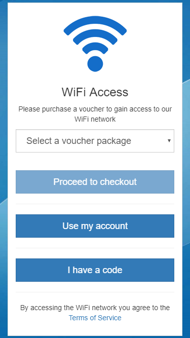 Radius authentication (use my account) combined with vouchers