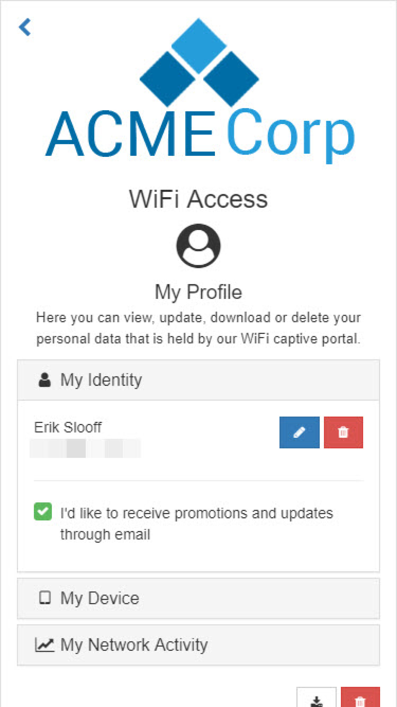 GDPR: update my personal details.