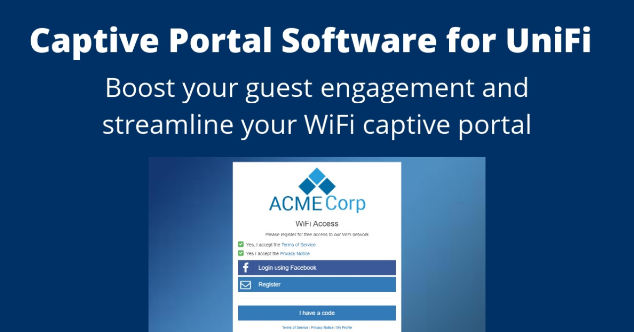 Captive portal software for UniFi networks.